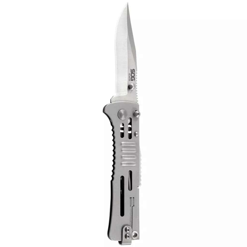 Sog Slimjim Folding Knife (silver Straight Edge)
