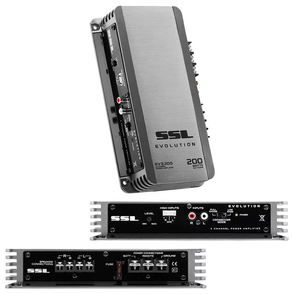 SOUND STORM EV2.200 EVOLUTION 200-Watt Full Range, Class A/B 2 to 8 Ohm Stable 2 Channel Amplifier