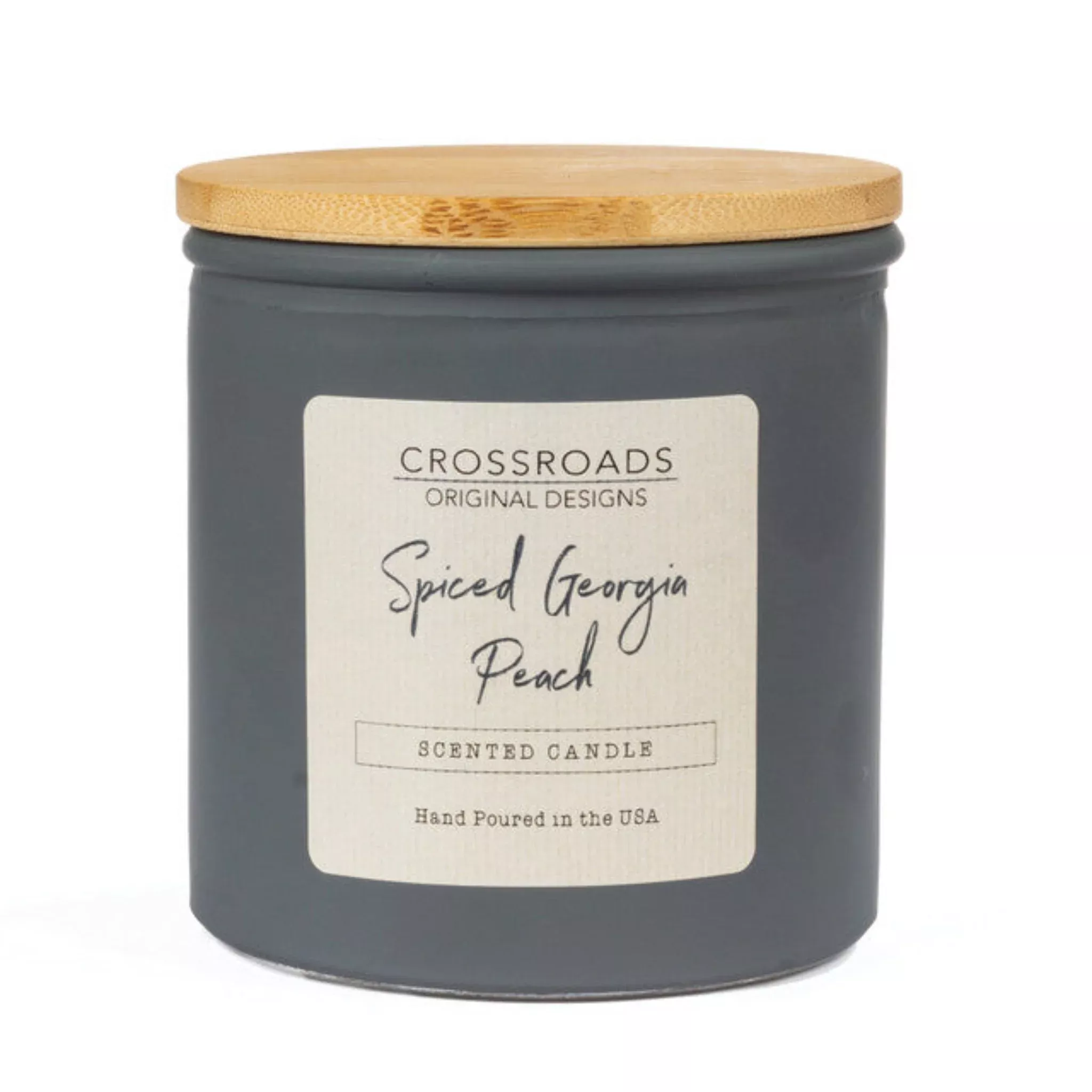 Spiced Georgia Peach Colored Glass Candle