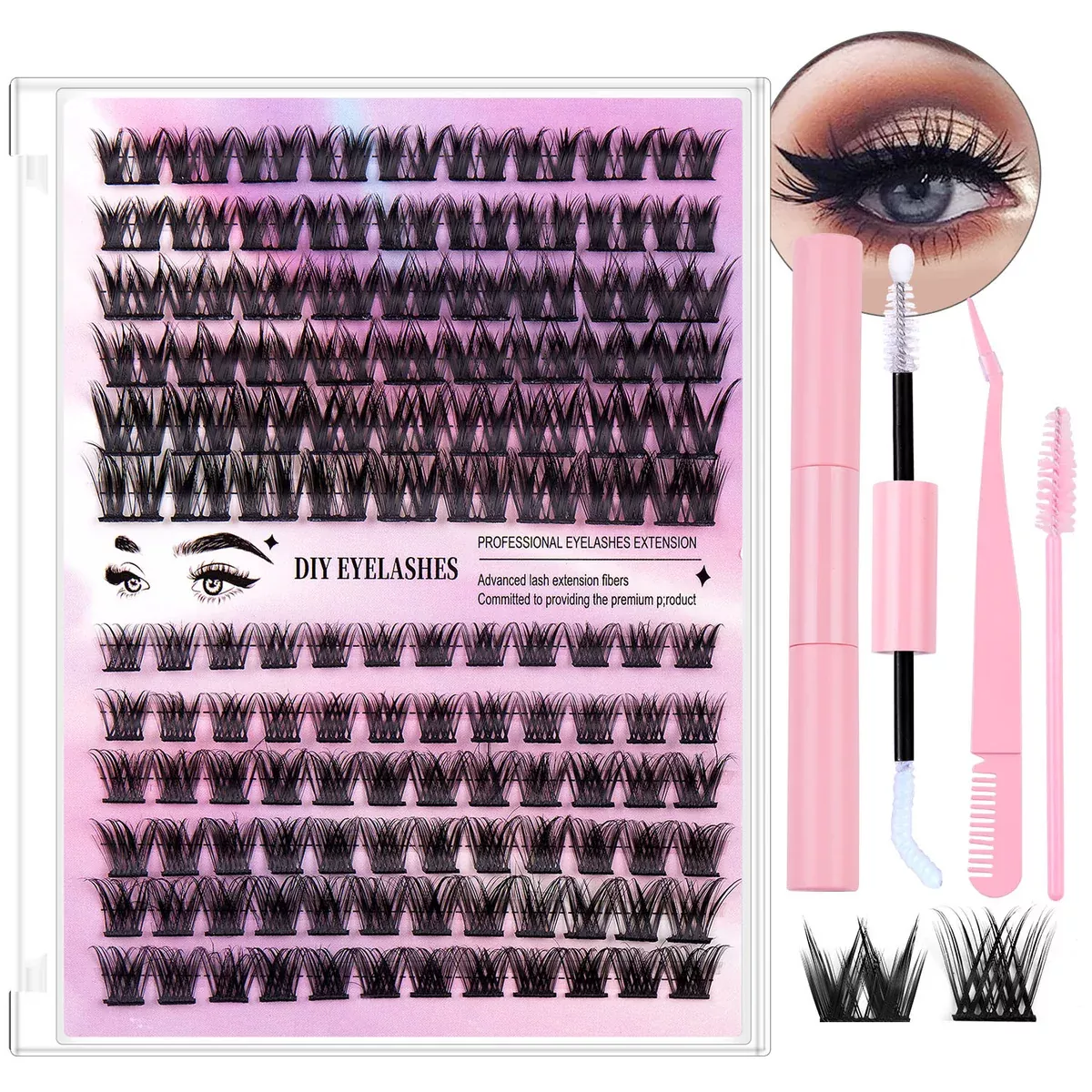 Split Fuzzy Fishtail Grain Slothful Trio Fake Lashes