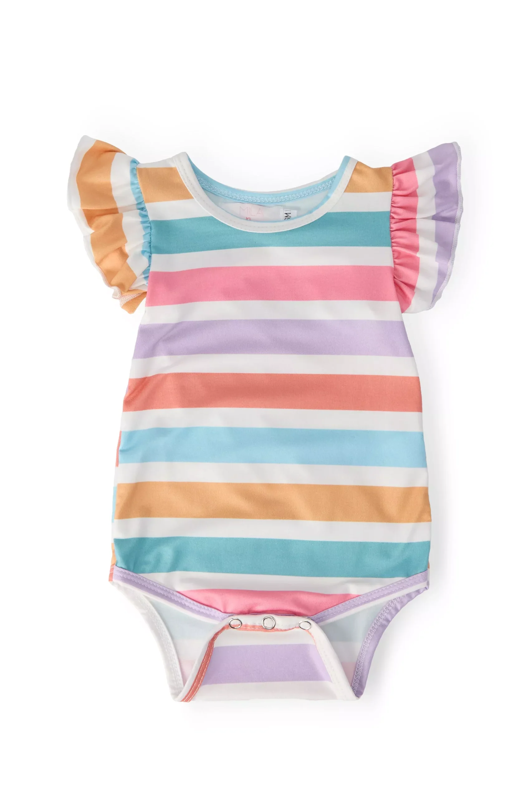 Spring Stripes S /S Flutter Bodysuit
