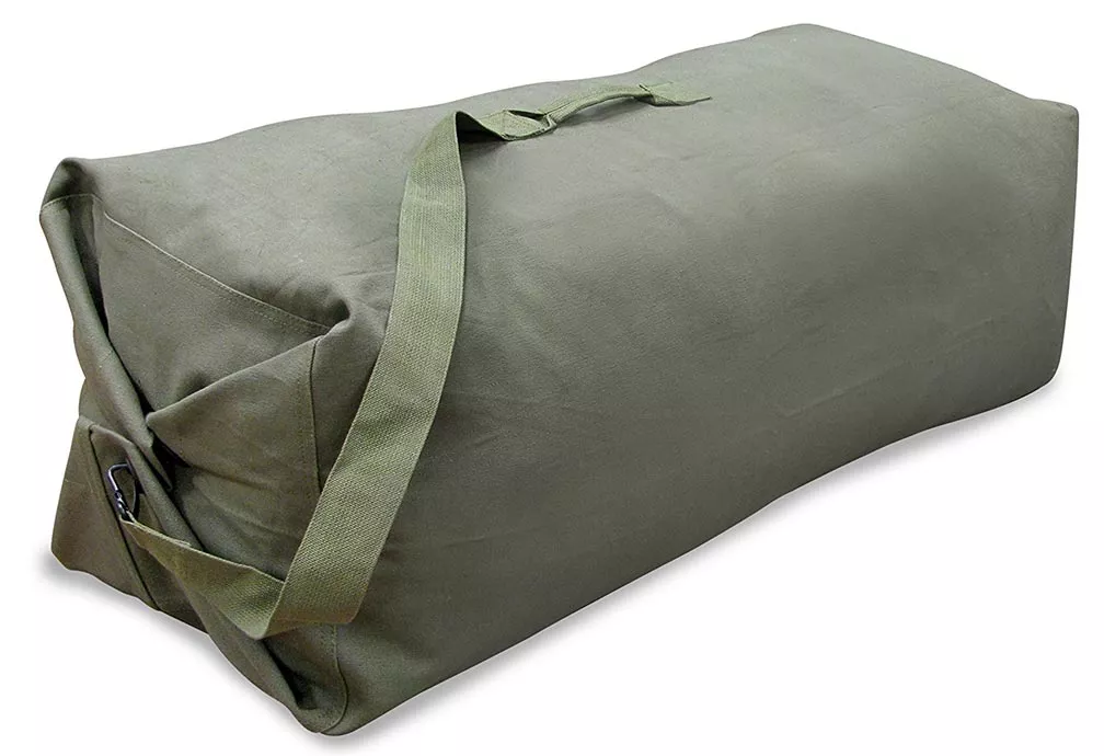 Stansport 1205 Deluxe Duffel Bag with Shoulder Strap - Olive Drab