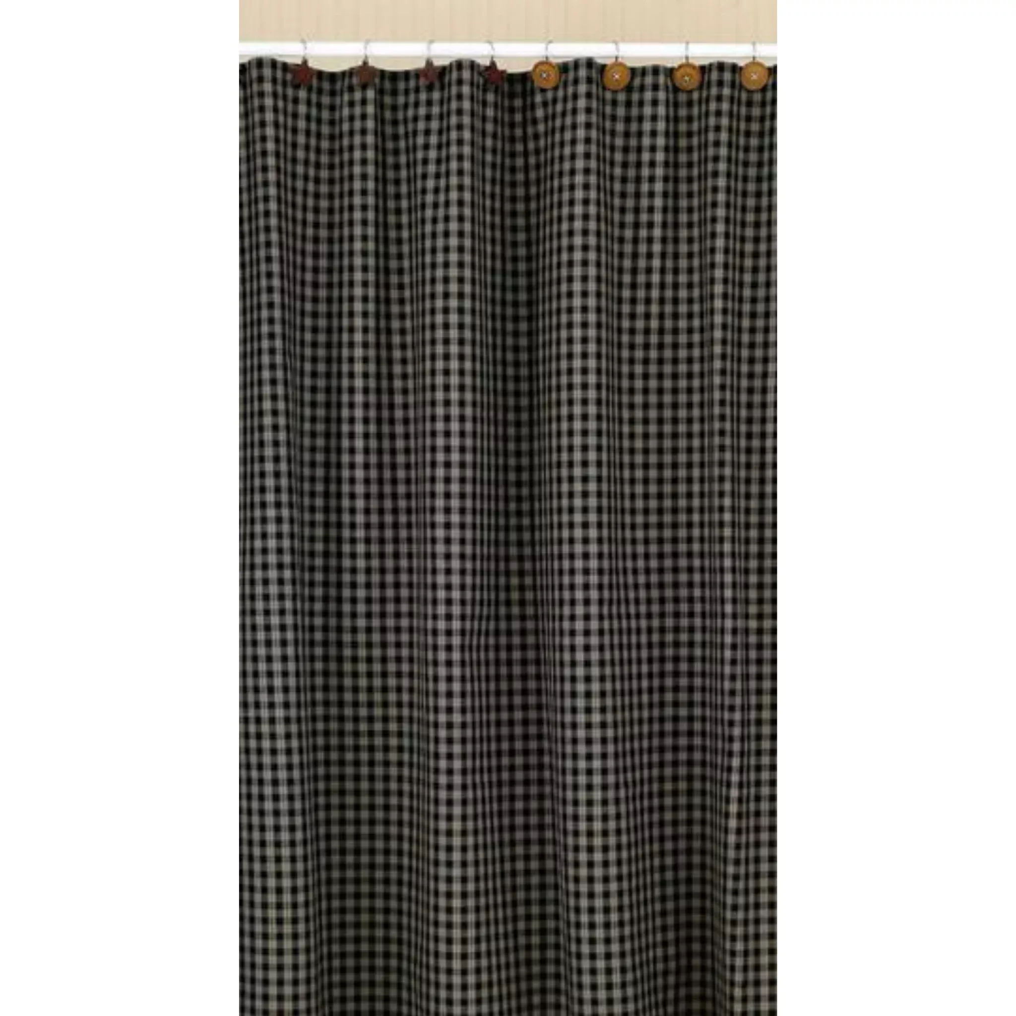 Sturbridge Black Shower Curtain