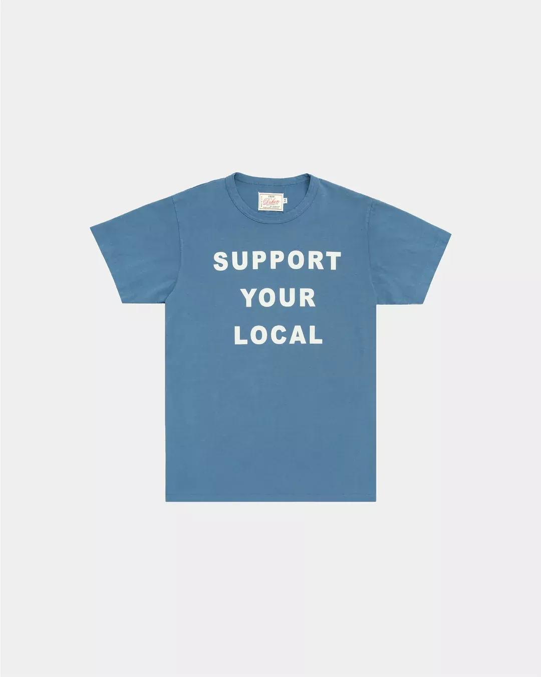 'Support Your Local' Tee - Faded Blue by Dehen 1920