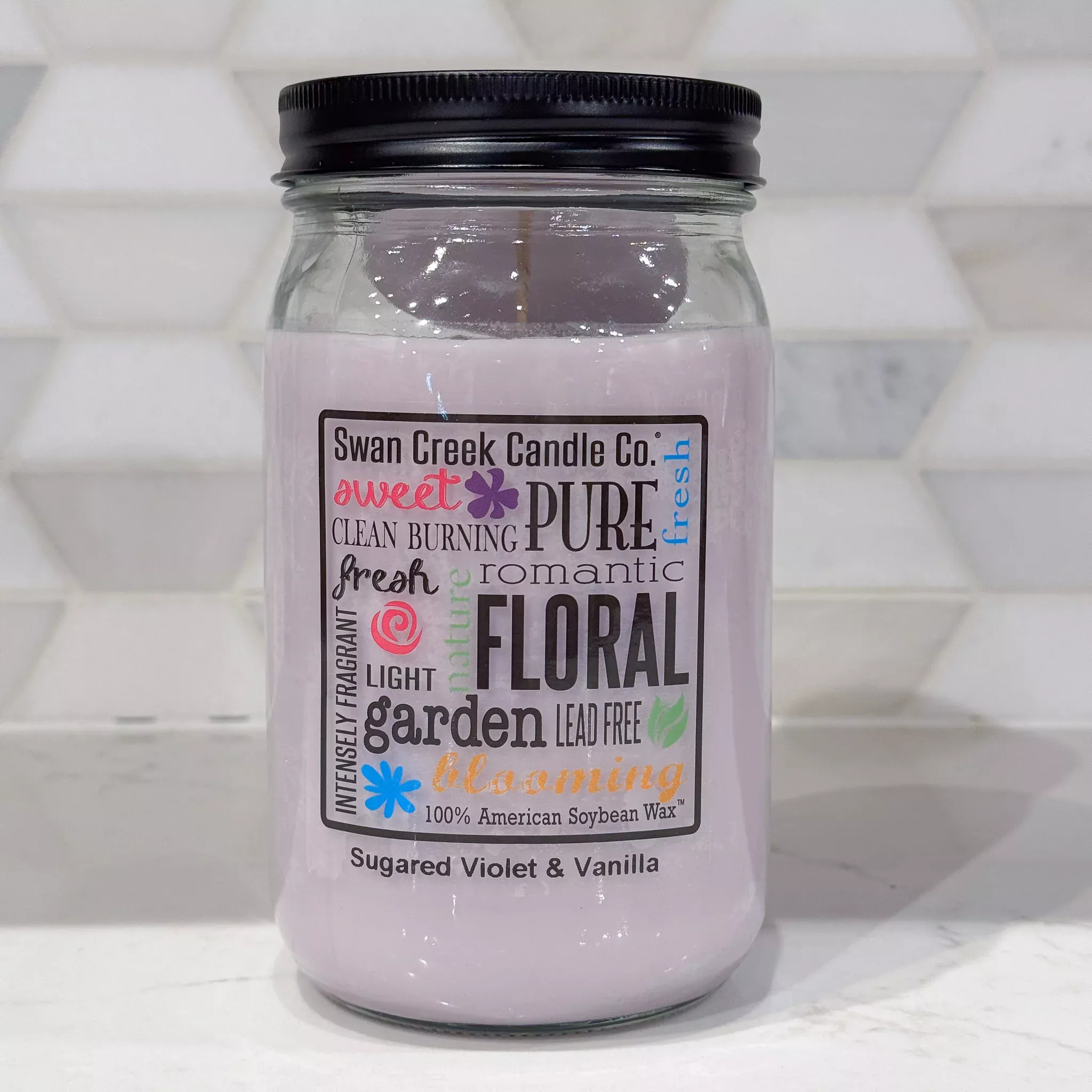 Swan Creek Sugared Violet & Vanilla Candle