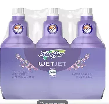 Swiffer WetJet Multi-purpose Floor Cleaner Solution, Febreze Lavender Vanilla and Comfort Scent, 3 ct./1.25L