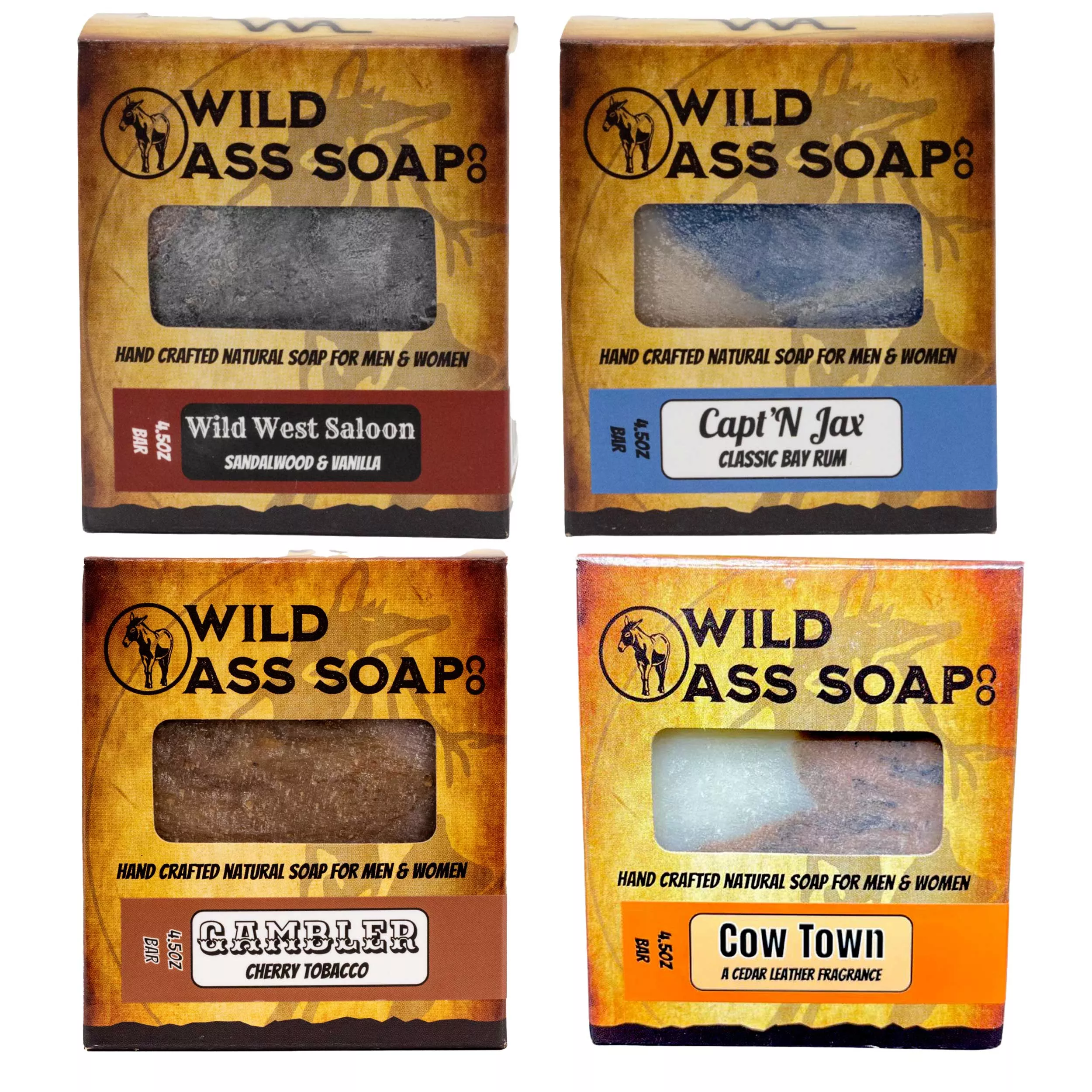 Tallow Bar Soap | Masculine Scent Bundle | 4.5 oz | Wild Ass Soap Co