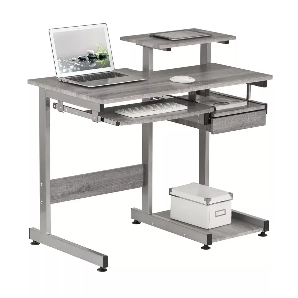 Techni Mobili Complete Computer Workstation DeskGray