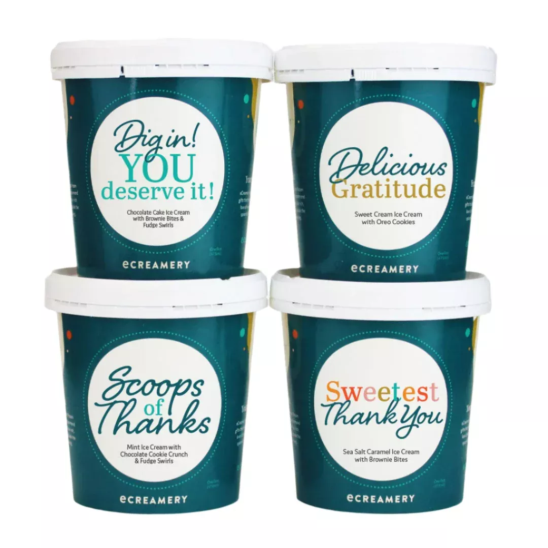 Thank You Ice Cream Gift | 4 Pints | eCreamery