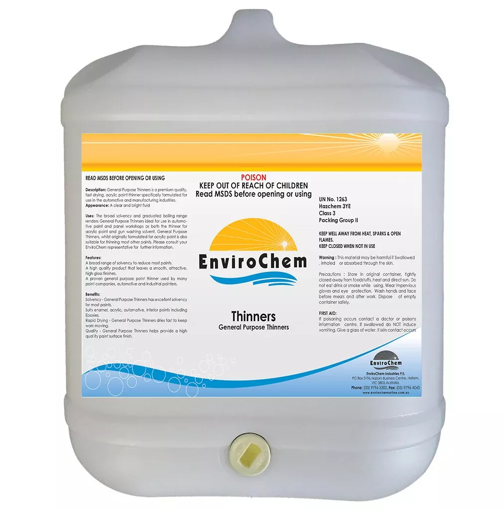 Thinners (General Purpose) premium quality, fast drying, paint thinner