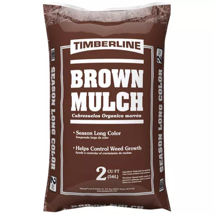 Timberline Shredded Brown Mulch - 2 cu. ft.