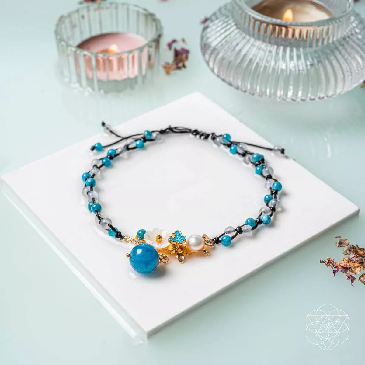 Triple Crystal Anklet of Positivity