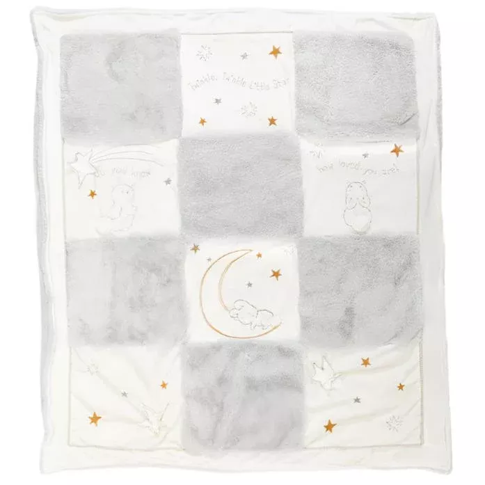 "Twinkle Twinkle Little Star" Velour Quilt - 37" x 42"