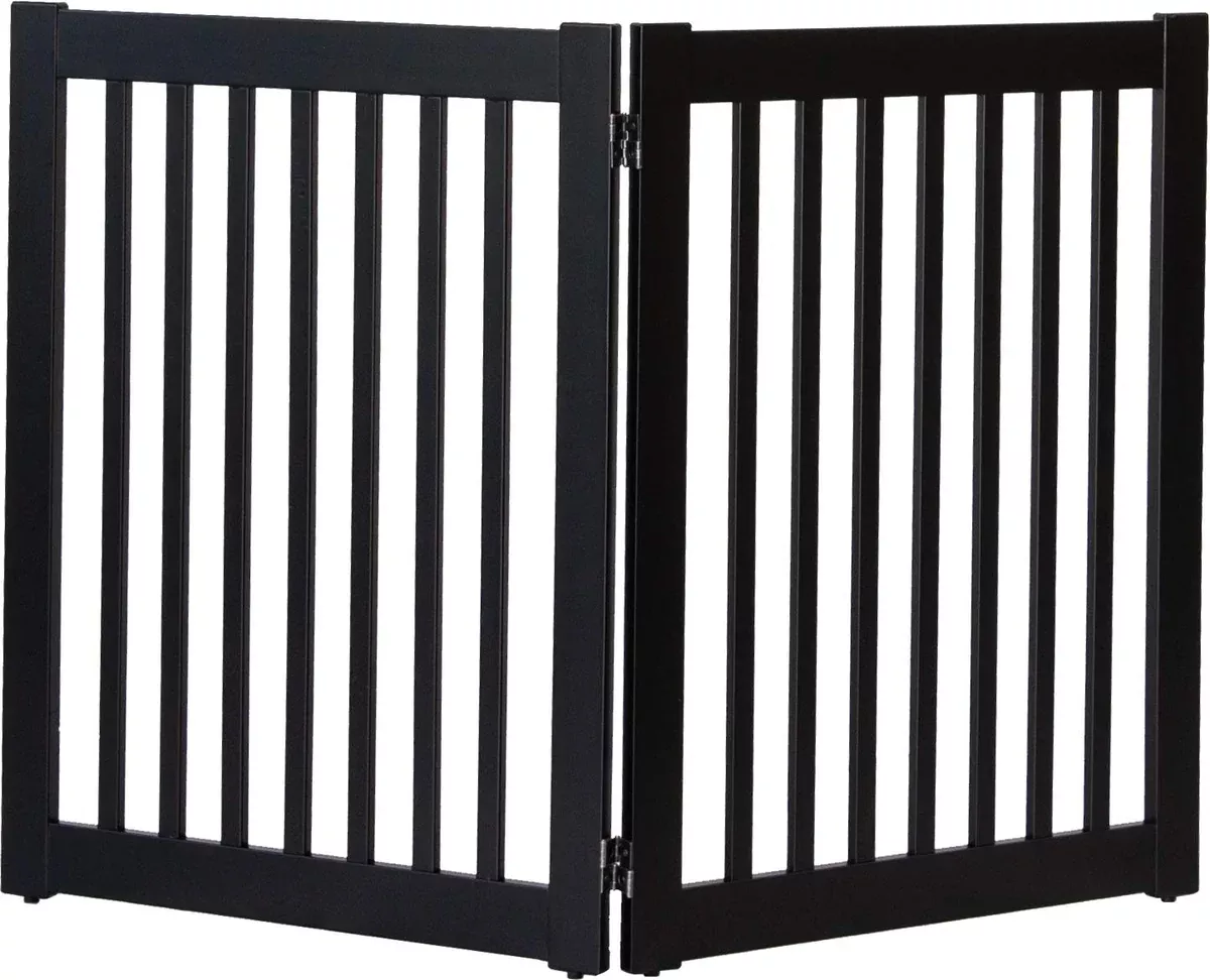 Two Panel Pet Gates in Black