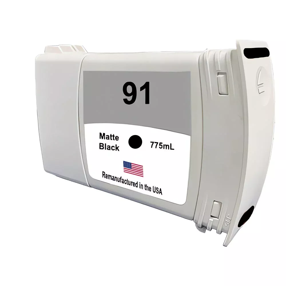 U.S. Remanufactured for HP 91 775mL (C9464A) Matte Black Ink Cartridge