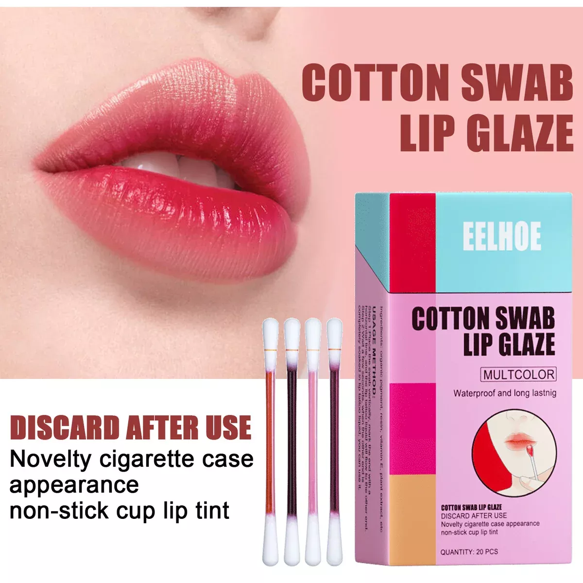 Velvet Wand Lip Shine Cigarette Case Scarlet