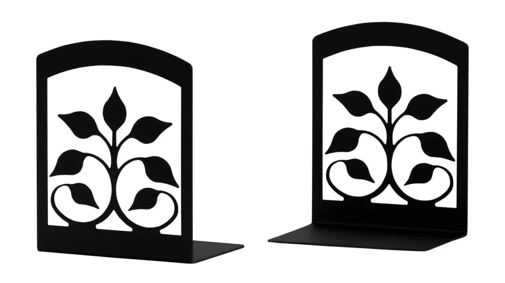 Village Wrought Iron Leaf Fan Book Ends (Pair)