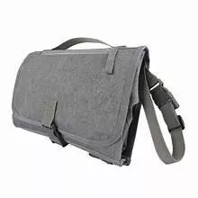 Waterproof Mummy Changing Pad, Foldable Diaper Bag, Portable Travel Changing Mat (Black)