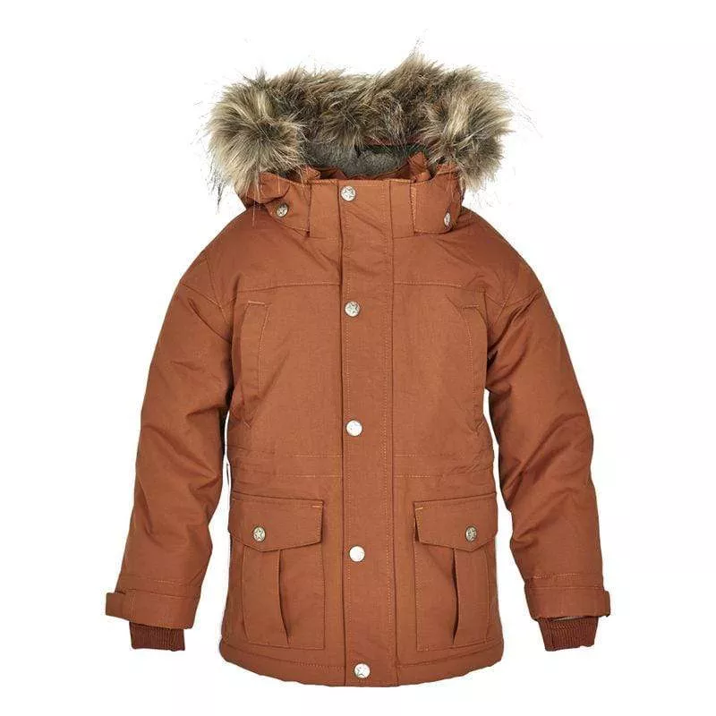 Waterproof Winter Jacket: Leather Brown