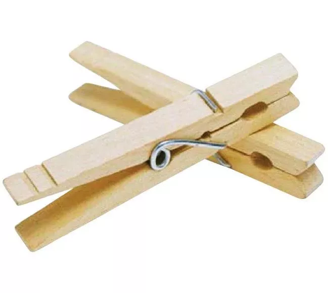 Wax-Coated Wooden Clothes Pins - 100 pc.