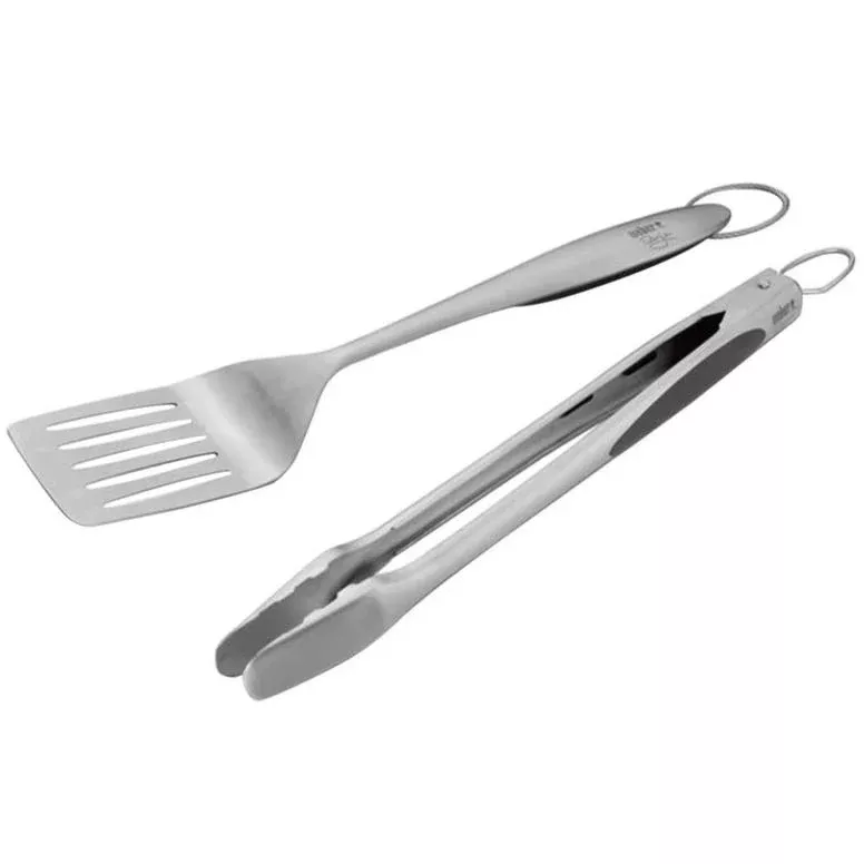 Weber Deluxe Stainless Steel Grill Spatula & Tongs Set - 2 pc.