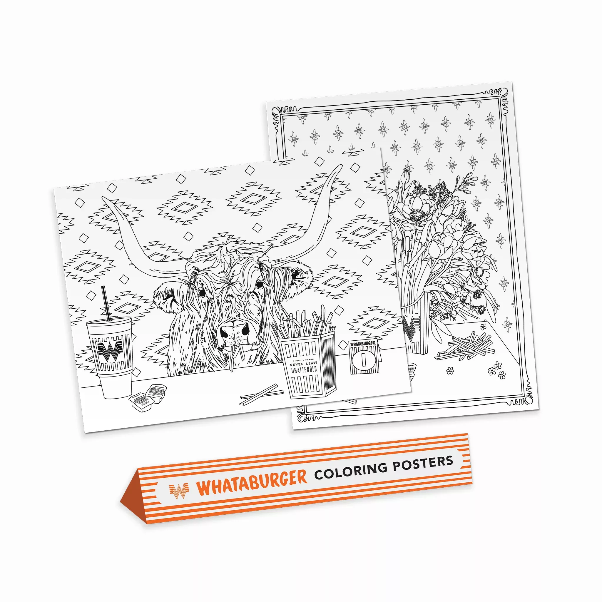 Whataburger Coloring Posters