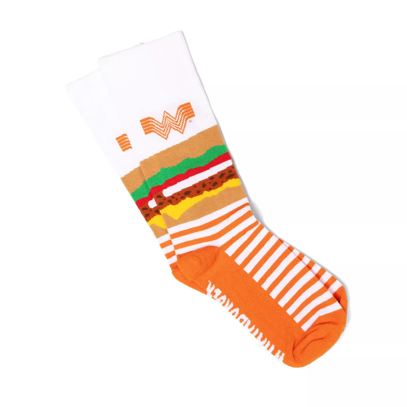 White Burger Sock