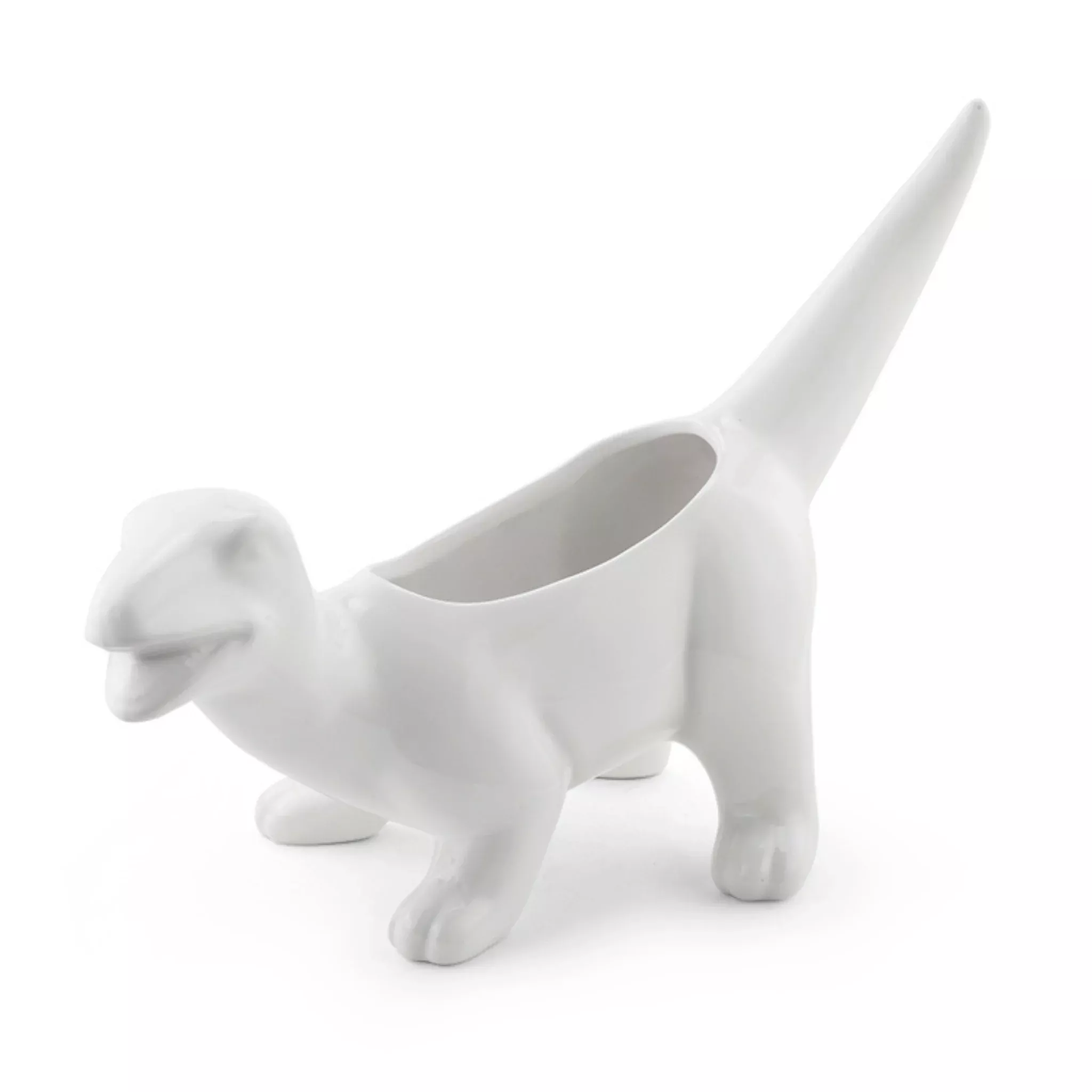 White Dinosaur Planter