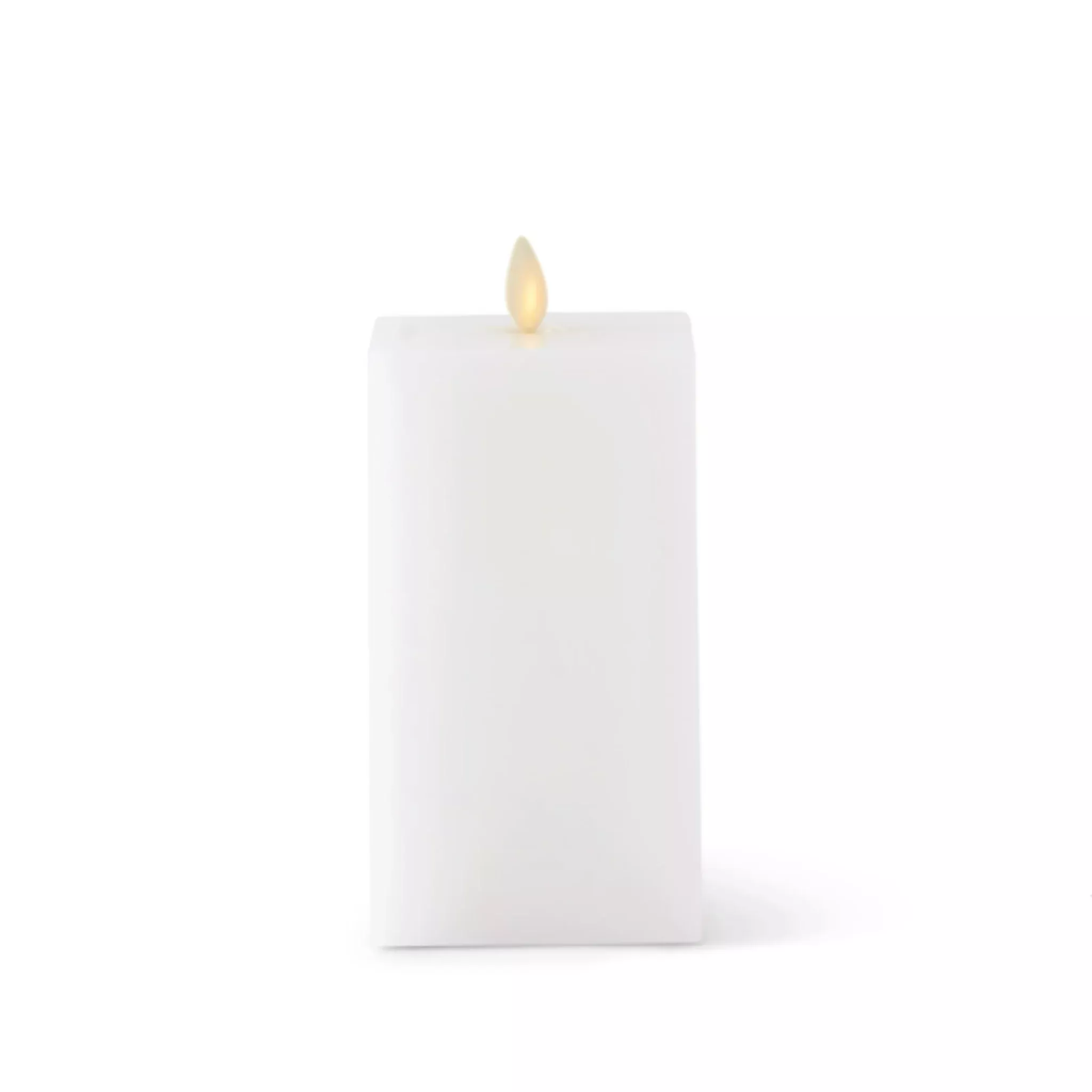 White Square Luminara Battery Candle
