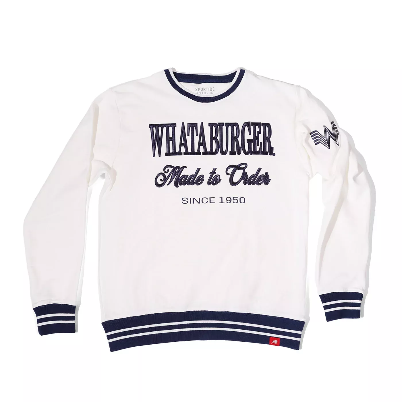 White Striped Crewneck