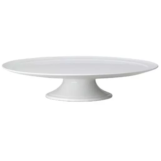Whiteware Pedestal Cake Plate - 14"