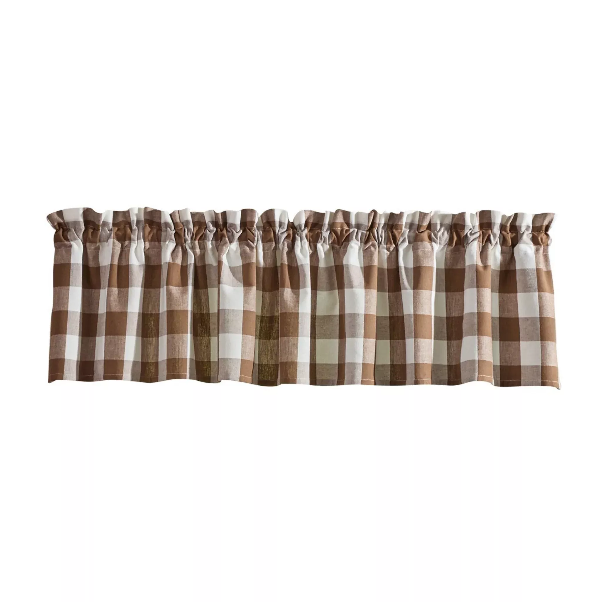 Wicklow Check Brown & Cream Valance