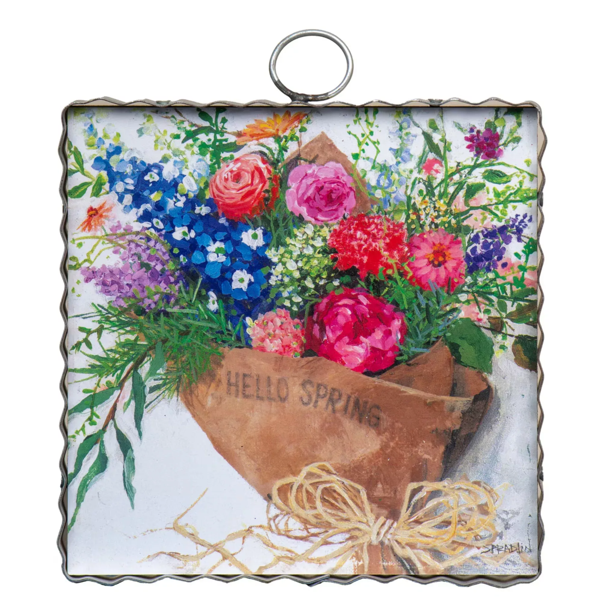 Wildflower Bouquet Scalloped Print