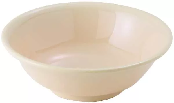 Winco 22 Ounce Melamine Rimless Bowl Tan