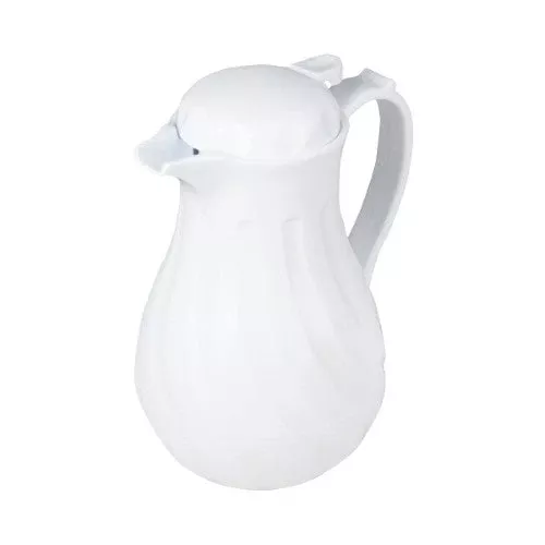 Winco Beverage Server 42 Ounce White Swirl Insulated