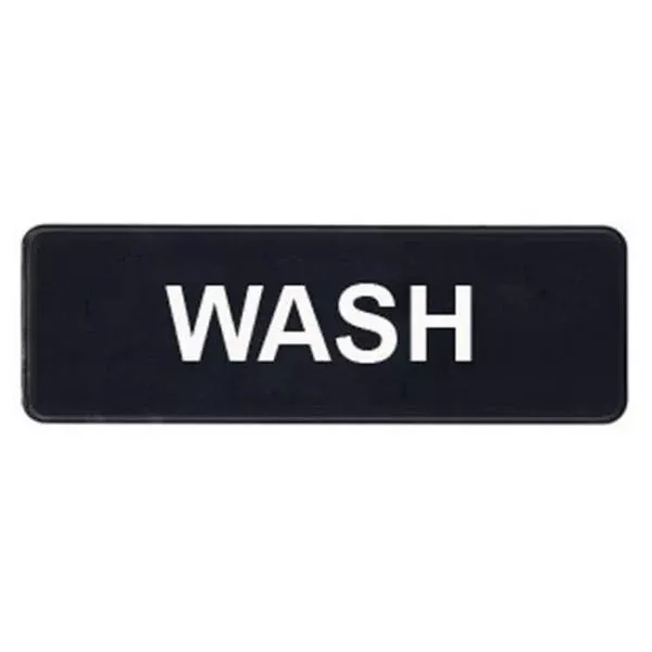 Winco Information Sign Wash Black 3X9