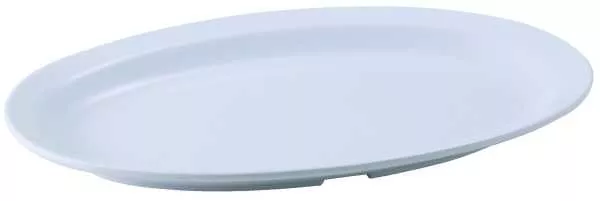 Winco Oval Platter With Narrow Rim White 11.5X8"