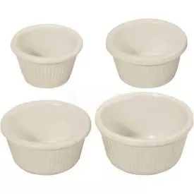 Winco Two Ounce Fluted Ramekin Bone