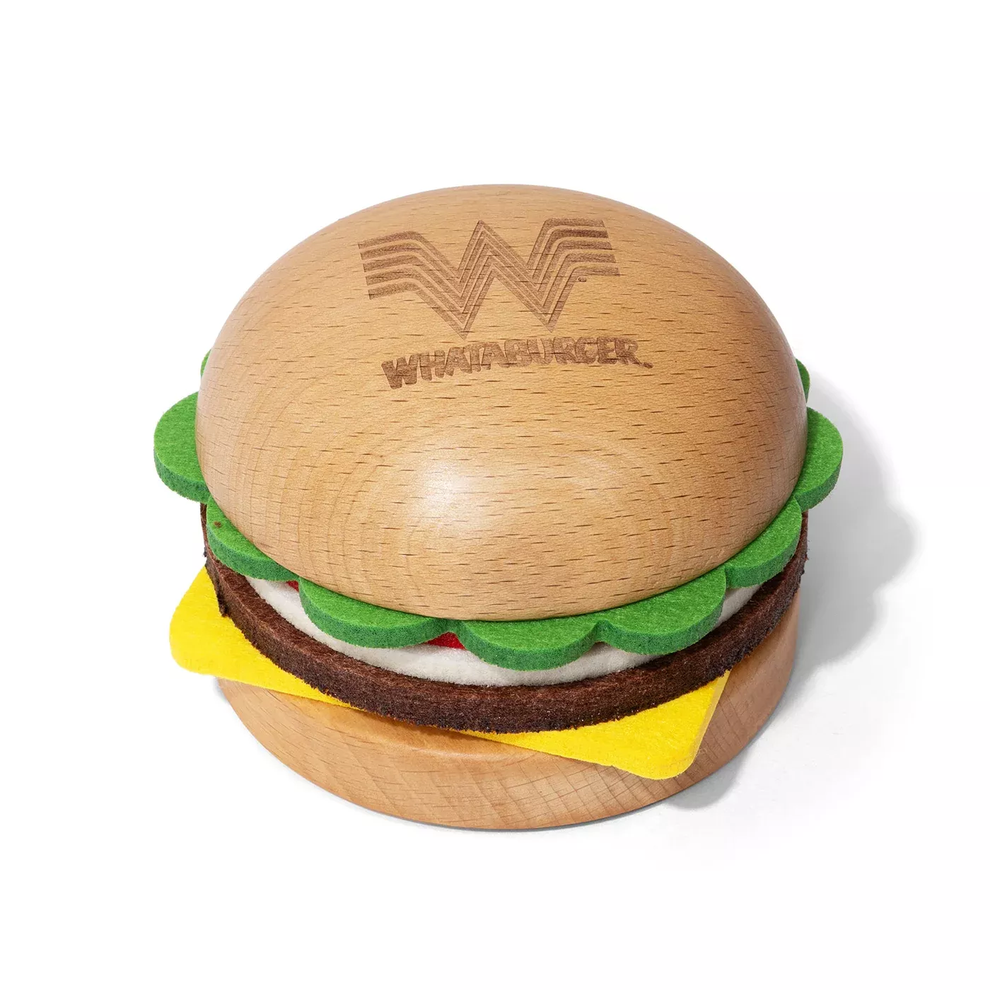 Wooden Burger Coaster Set