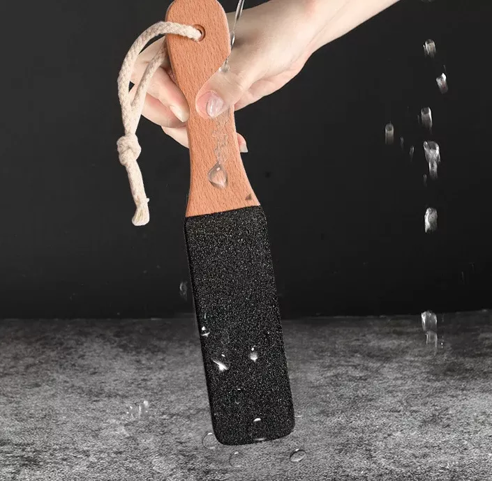 Wooden grip foot massage tool for sole care