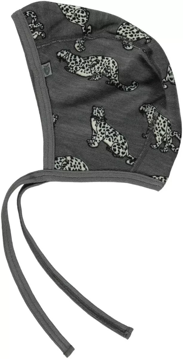 Wool and Cotton Baby Helmet: Leopard Grey Pilot Cap