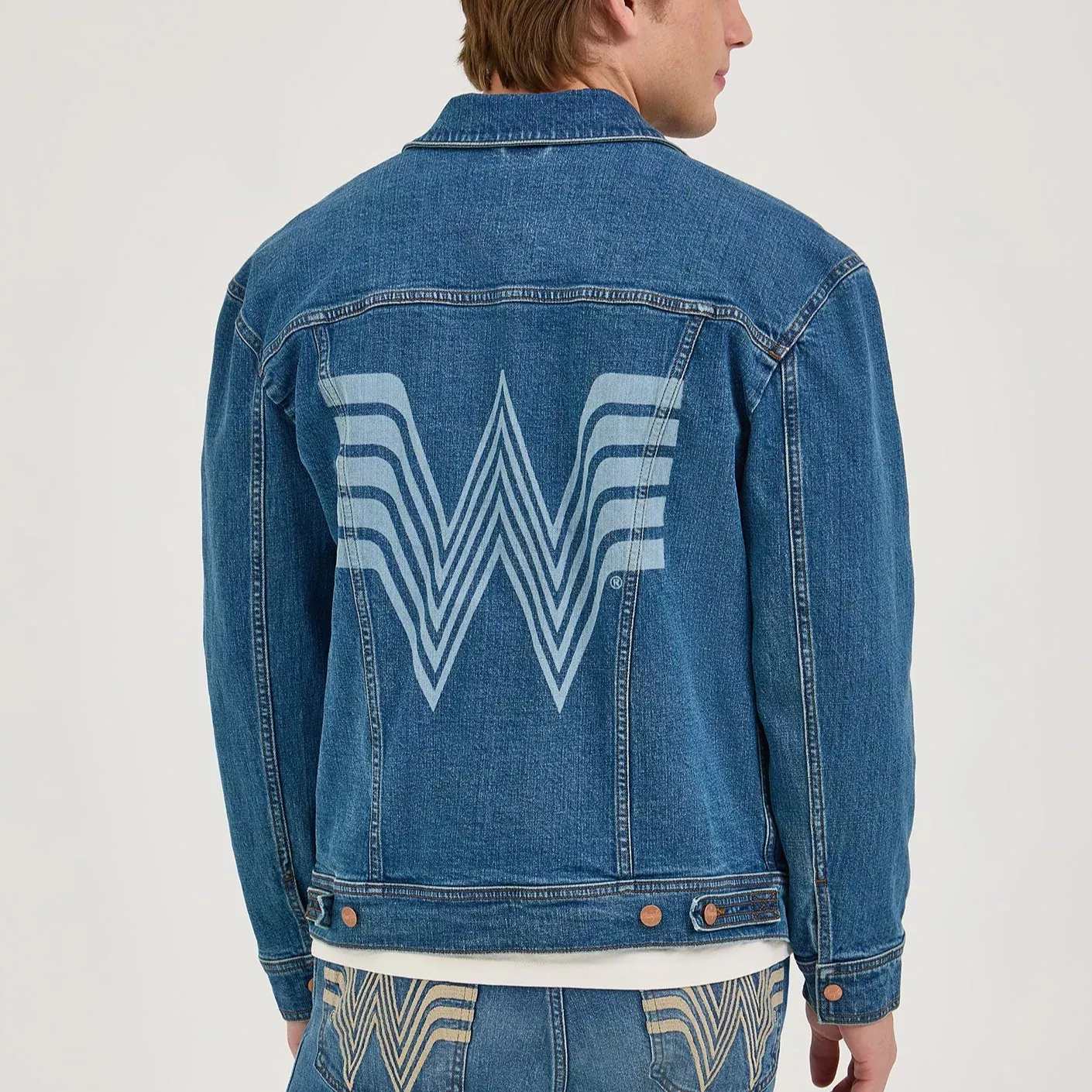 Wrangler x Whataburger Men's Laser Denim Jacket