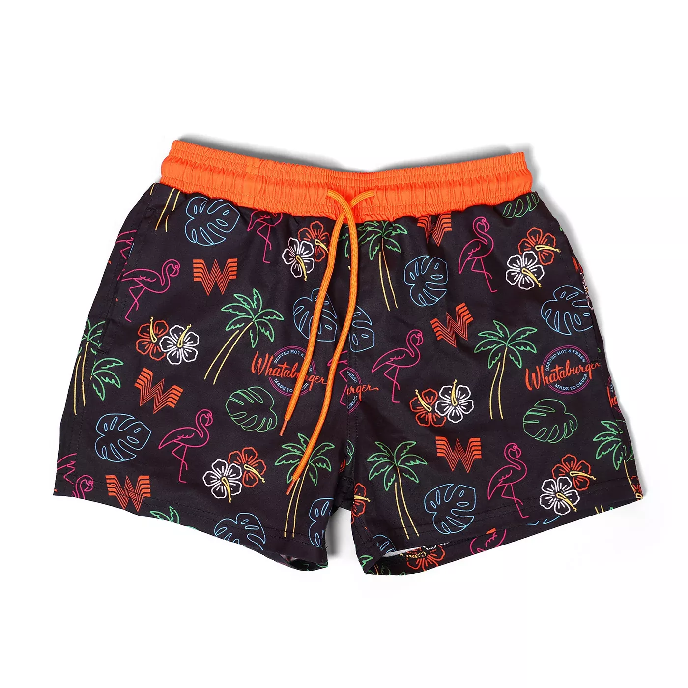 Youth Whataburger Neon Collage Swim Trunks