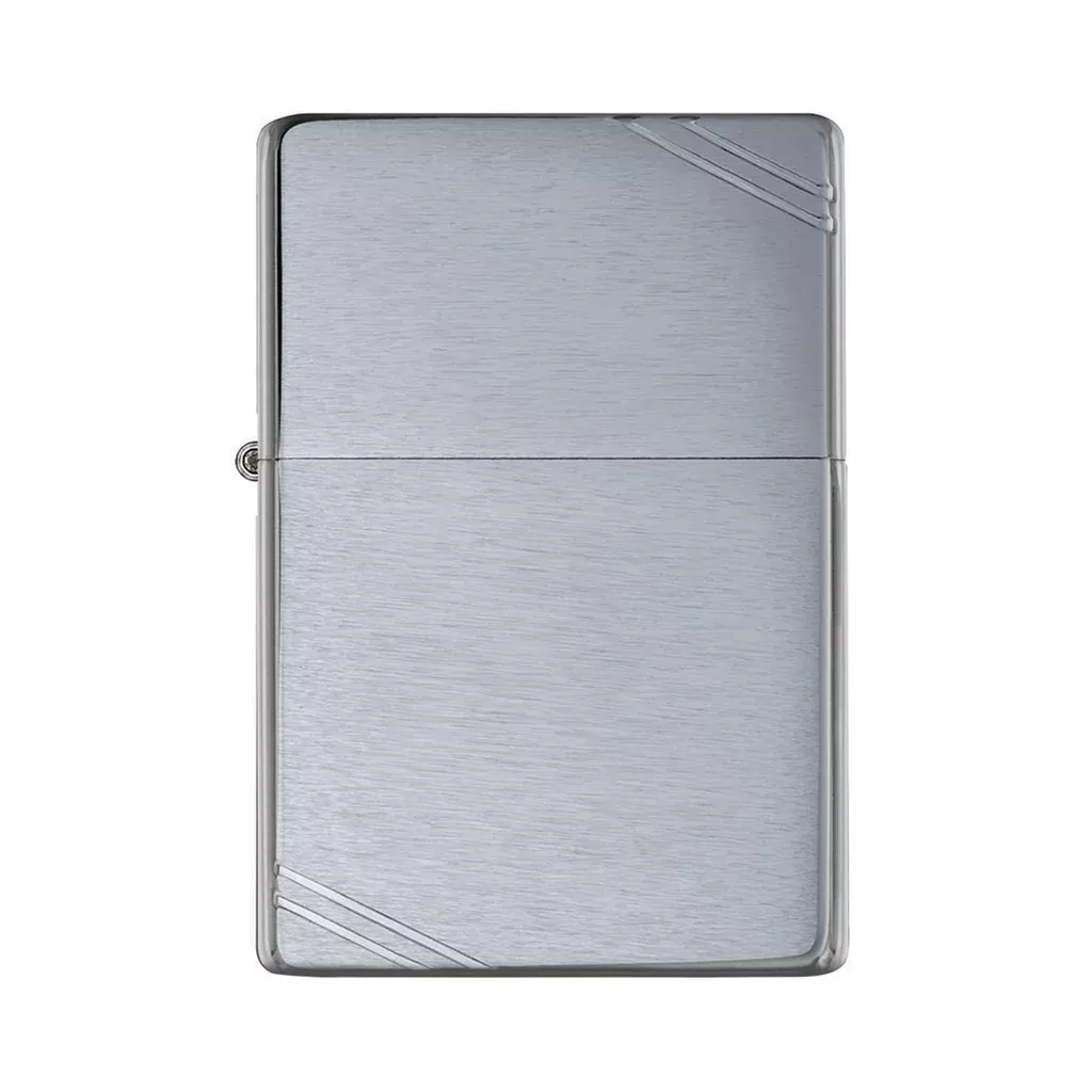 Zippo Windproof Lighter Brushed Chrome Vintage With Slashes