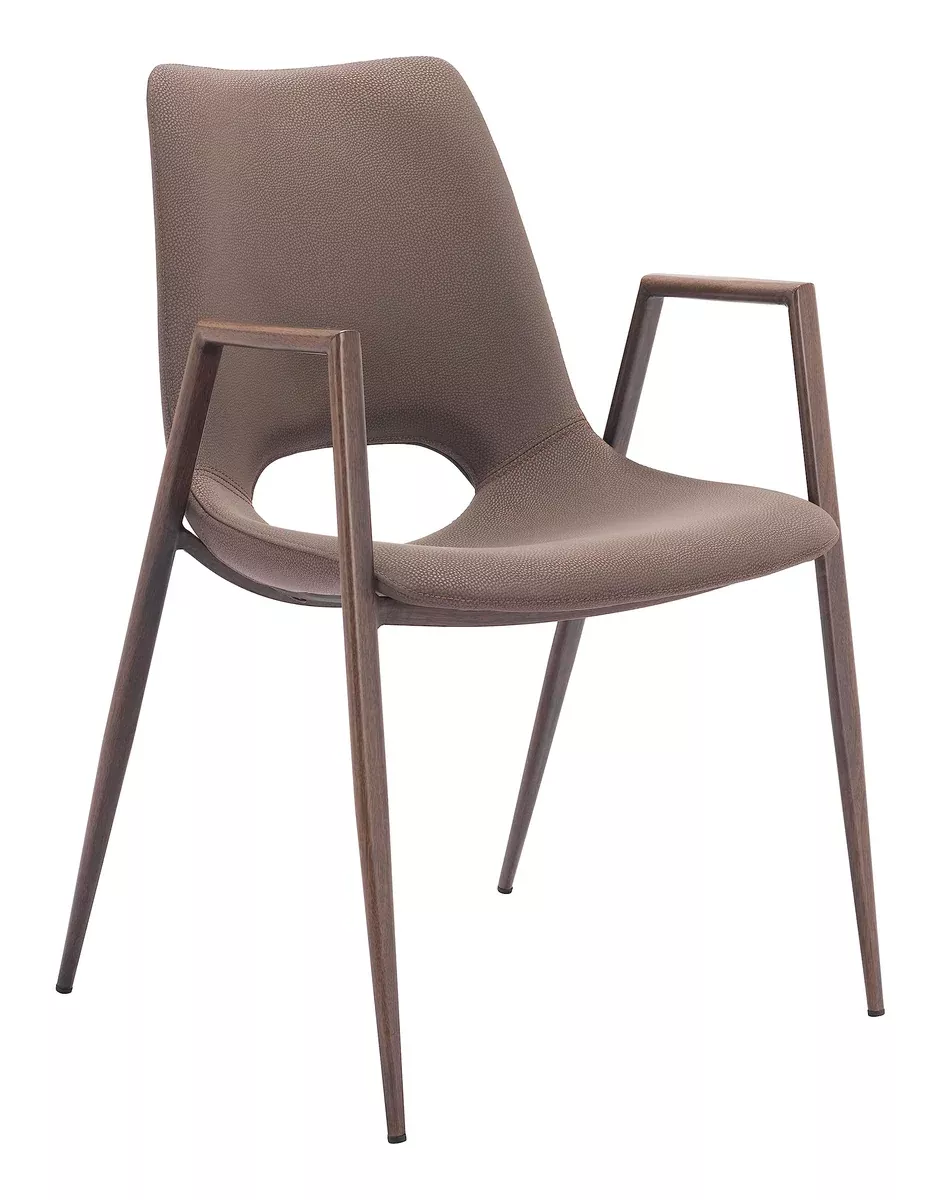 ZUO Desi Dining Chair Brown & Walnut