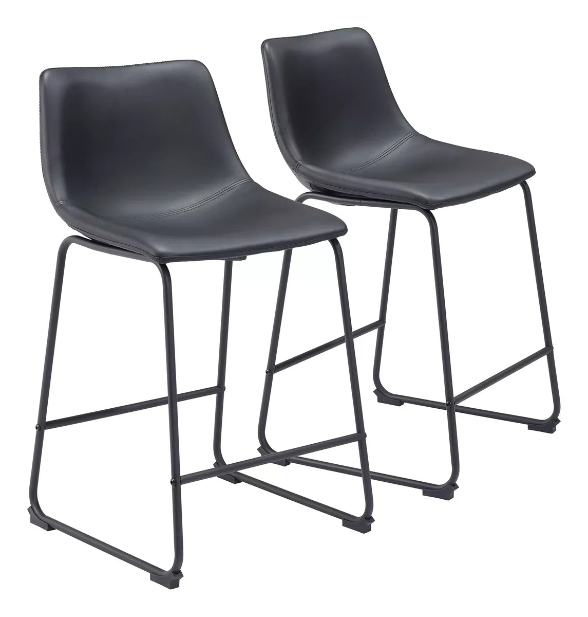 Zuo Smart Counter Chair (Set of 2) Black