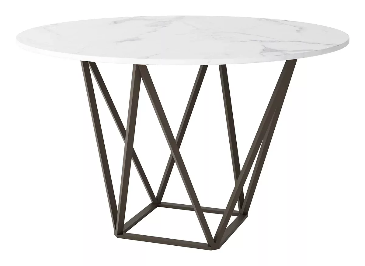 Zuo Tintern Dining Table White & Antique Brass